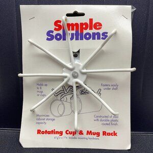NWOT Simple Solutions Rotating Cup/Mug Rack, Mounts Under Shelf, Holds 8 (3of5)